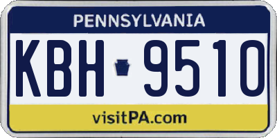 PA license plate KBH9510
