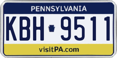 PA license plate KBH9511