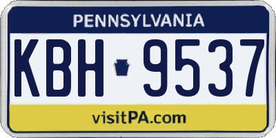 PA license plate KBH9537