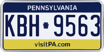 PA license plate KBH9563
