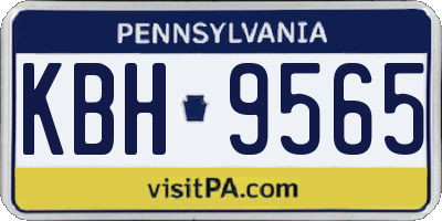 PA license plate KBH9565