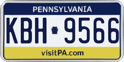 PA license plate KBH9566