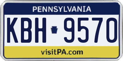 PA license plate KBH9570