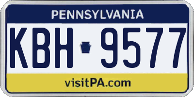 PA license plate KBH9577