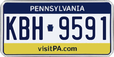 PA license plate KBH9591