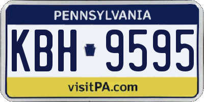 PA license plate KBH9595
