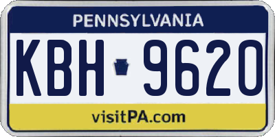 PA license plate KBH9620