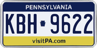 PA license plate KBH9622