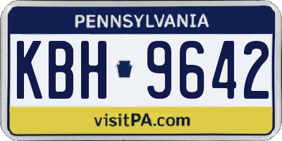 PA license plate KBH9642