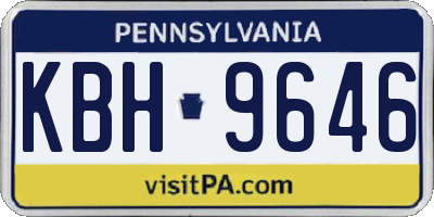 PA license plate KBH9646