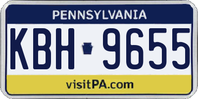 PA license plate KBH9655