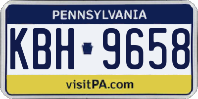 PA license plate KBH9658