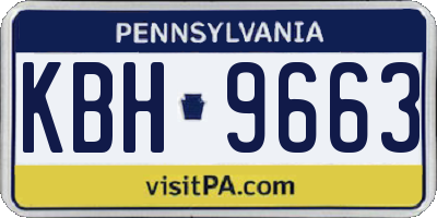 PA license plate KBH9663