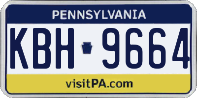 PA license plate KBH9664