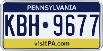 PA license plate KBH9677