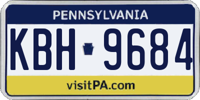 PA license plate KBH9684