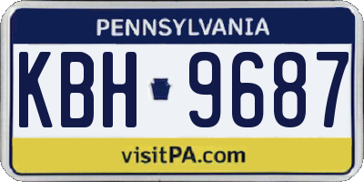PA license plate KBH9687