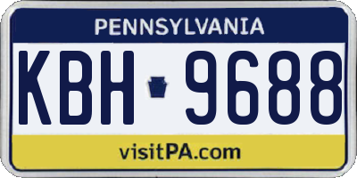 PA license plate KBH9688