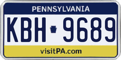 PA license plate KBH9689