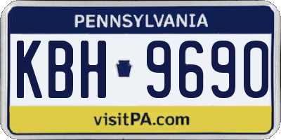 PA license plate KBH9690