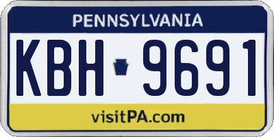 PA license plate KBH9691