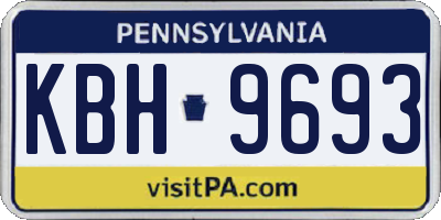 PA license plate KBH9693