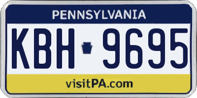 PA license plate KBH9695