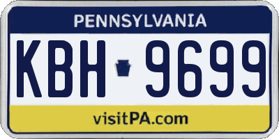 PA license plate KBH9699