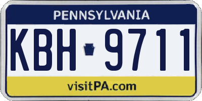 PA license plate KBH9711