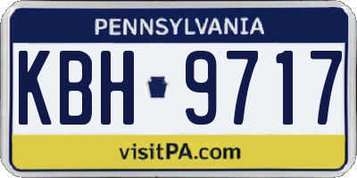 PA license plate KBH9717