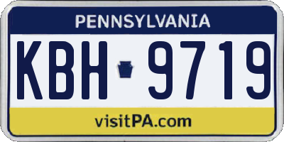 PA license plate KBH9719
