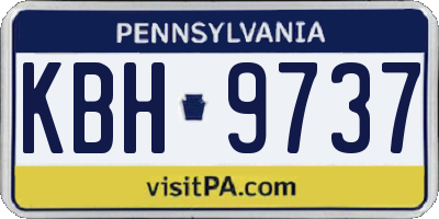PA license plate KBH9737