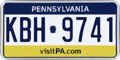 PA license plate KBH9741