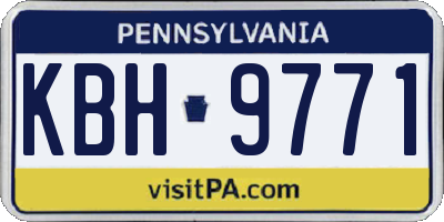PA license plate KBH9771