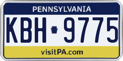 PA license plate KBH9775