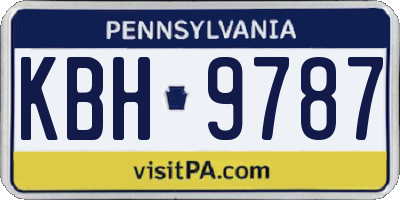 PA license plate KBH9787