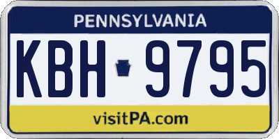 PA license plate KBH9795
