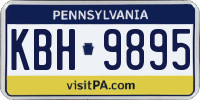 PA license plate KBH9895