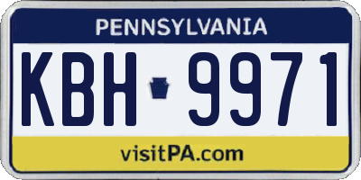 PA license plate KBH9971