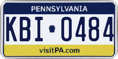 PA license plate KBI0484