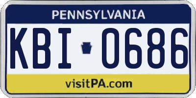 PA license plate KBI0686