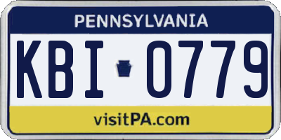 PA license plate KBI0779
