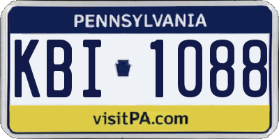 PA license plate KBI1088