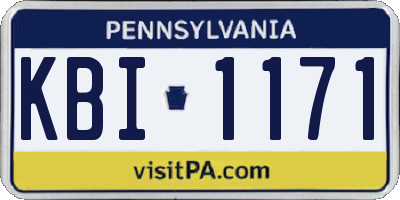 PA license plate KBI1171