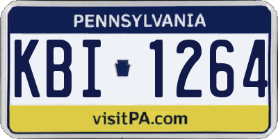 PA license plate KBI1264