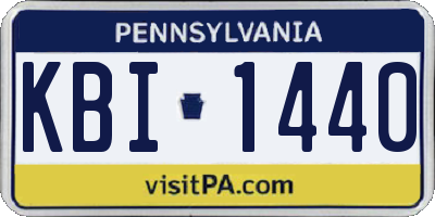PA license plate KBI1440
