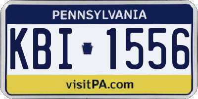 PA license plate KBI1556