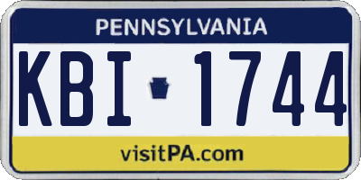 PA license plate KBI1744