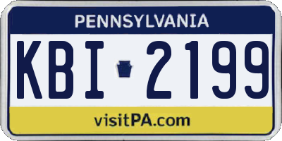 PA license plate KBI2199