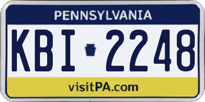 PA license plate KBI2248
